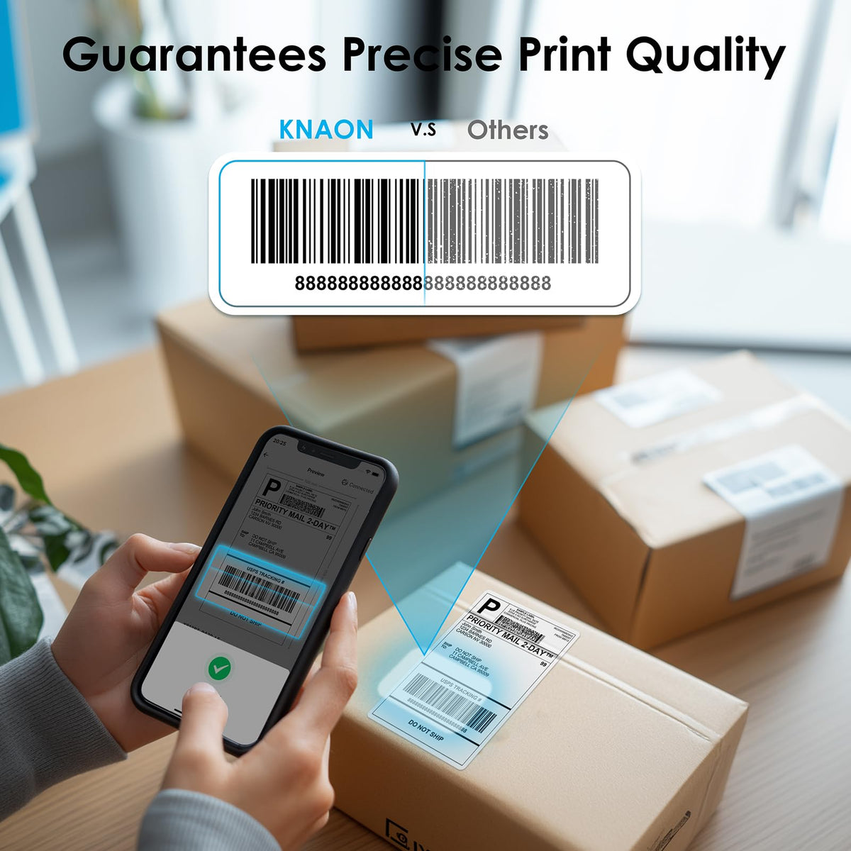 White 4x6 Portable Bluetooth Thermal Label Printer E659