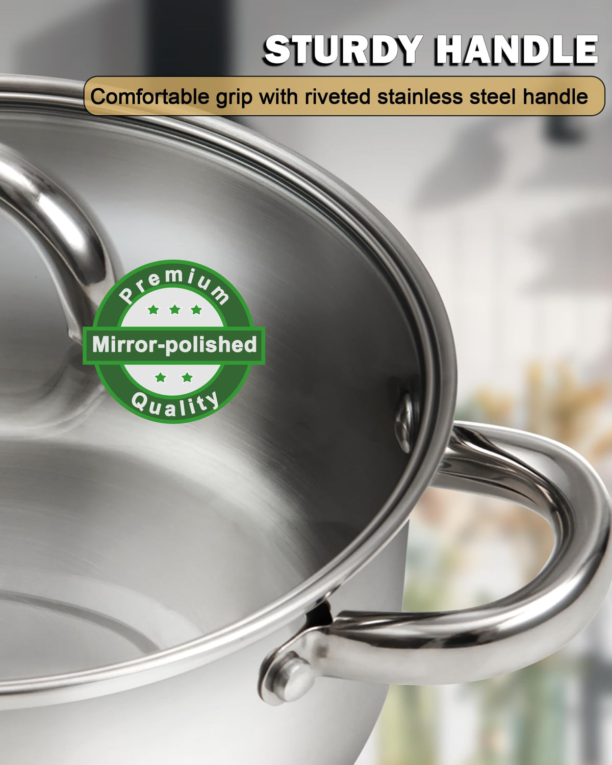 8 Quart Stainless Steel Stock Pot with Lid Q890651