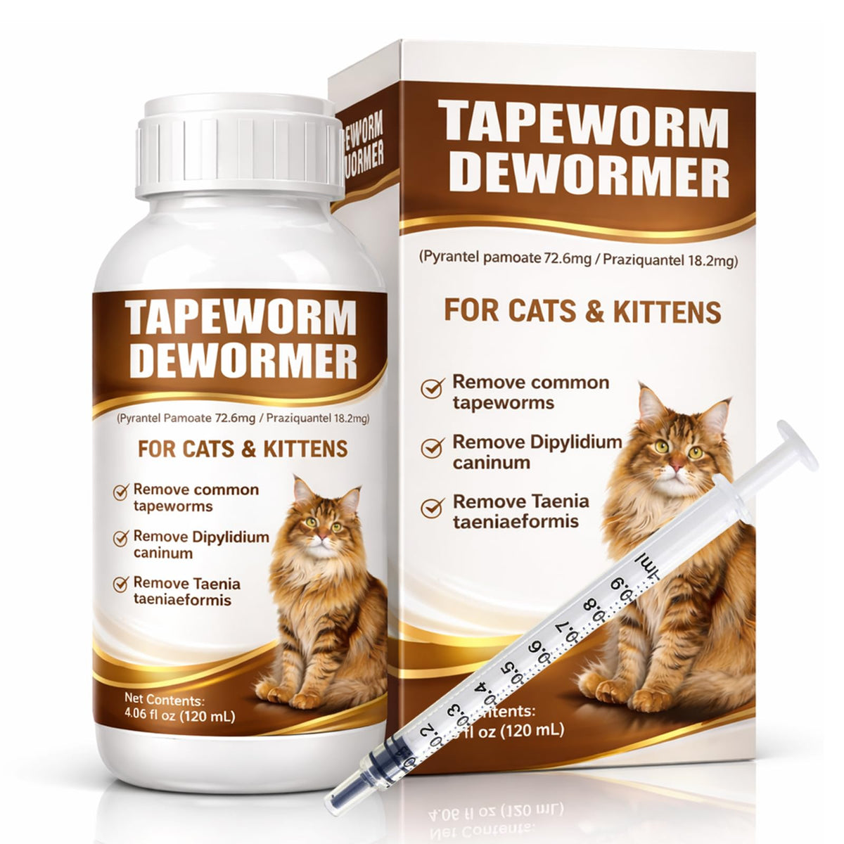 Cat Dewormer Liquid Broad Spectrum Treatment 120ml E899923