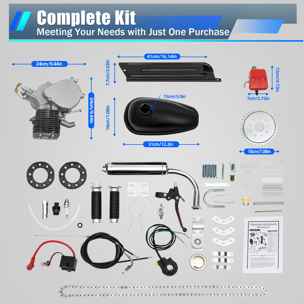 2 Stroke Air Cooling Bicycle Engine Kit V3991