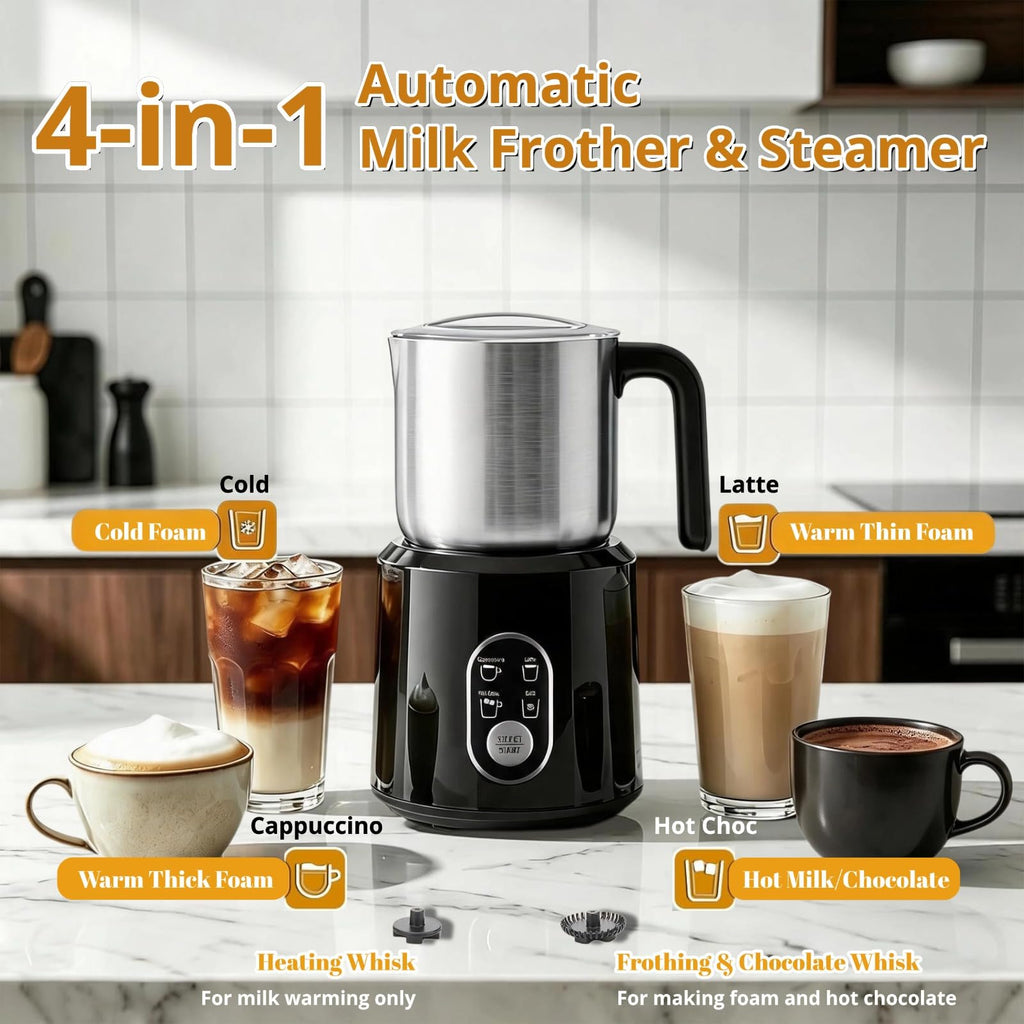 Detachable Milk Frother and Steamer 11.8oz D41013