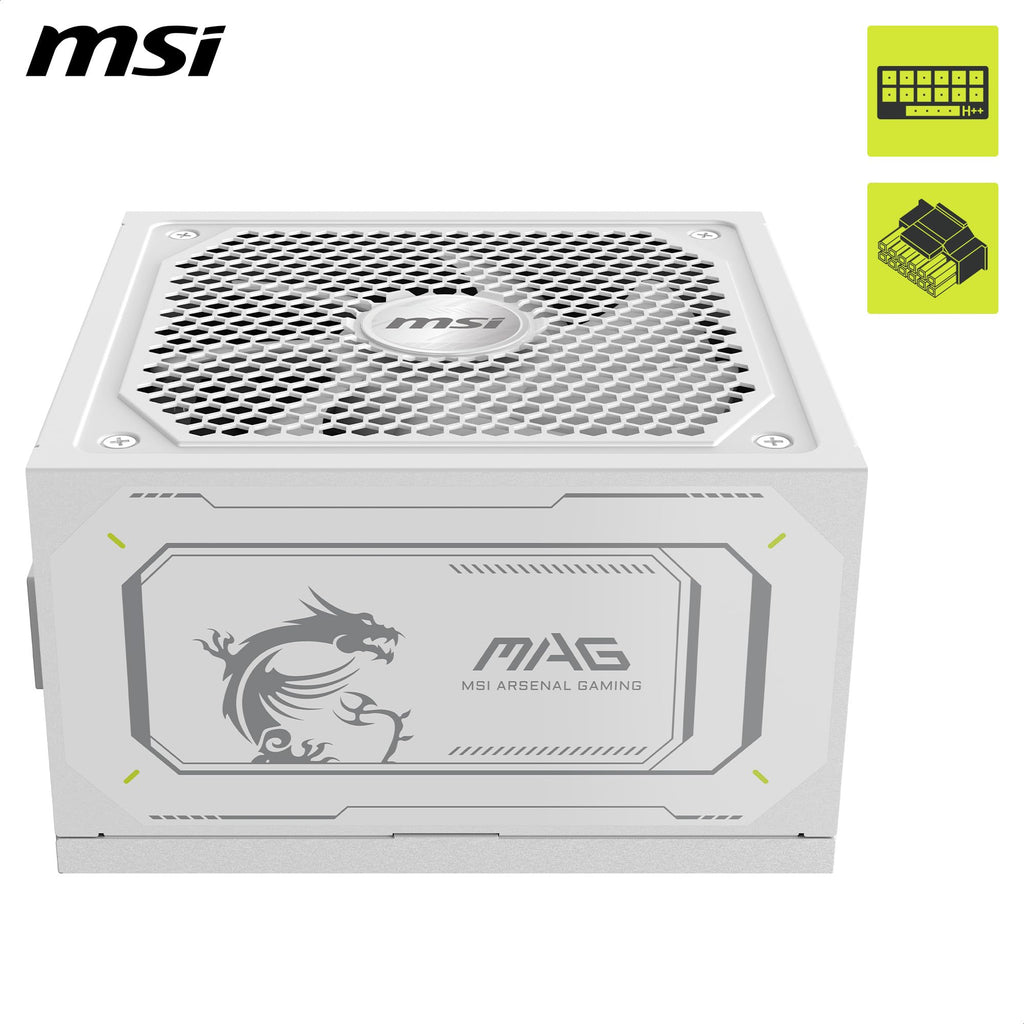 White 1000W Fully Modular 80+ Gold ATX 3.1 Power Supply J65971