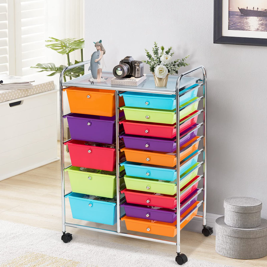 15 Drawer Rolling Storage Cart M45714