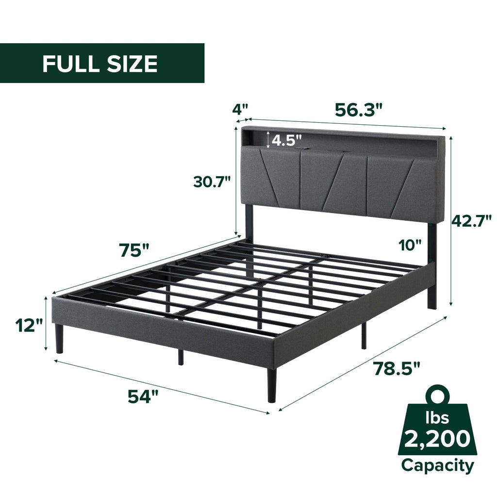 Upholstered Platform Bed Frame Full U7857