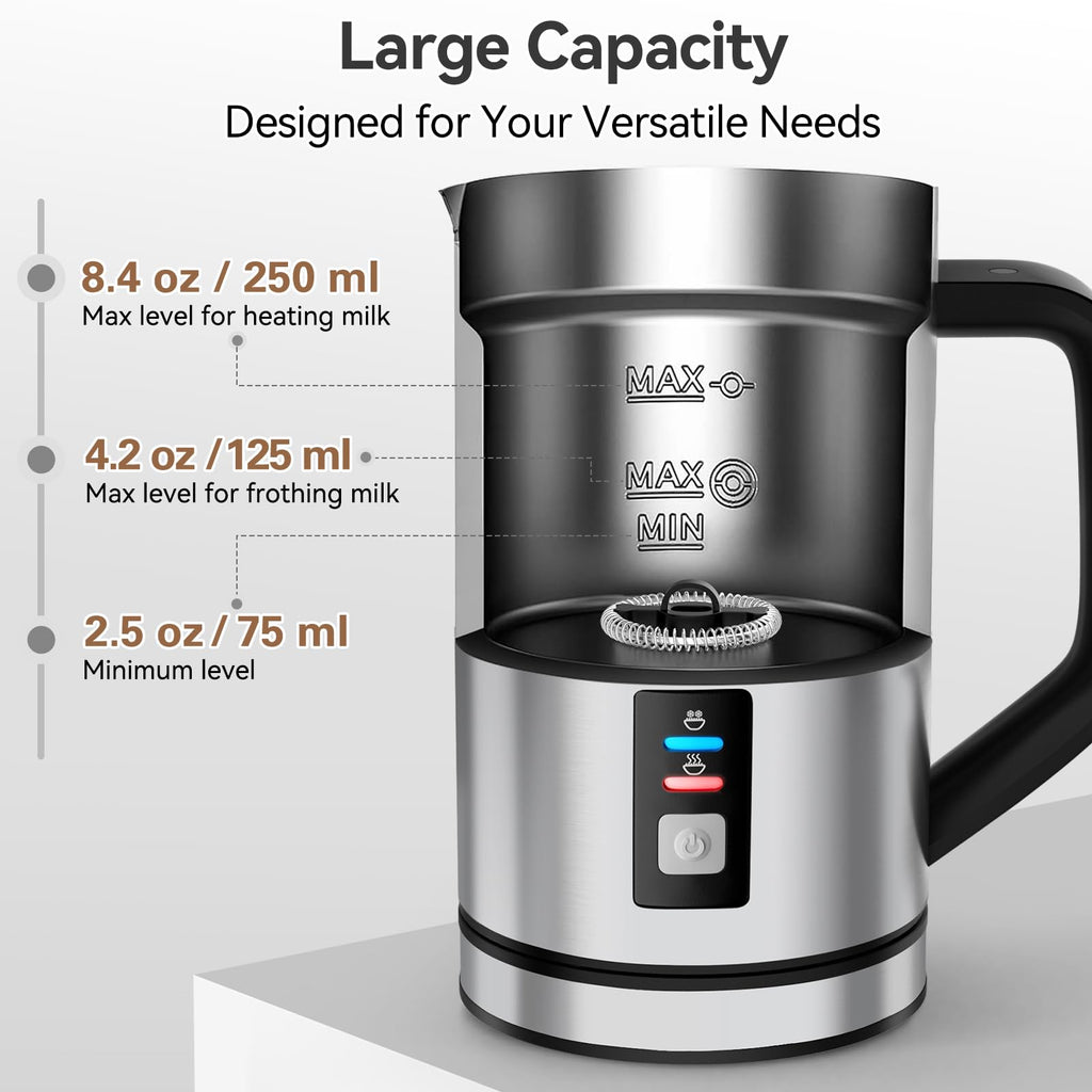 8.4oz Stainless Steel Milk Frother J2383