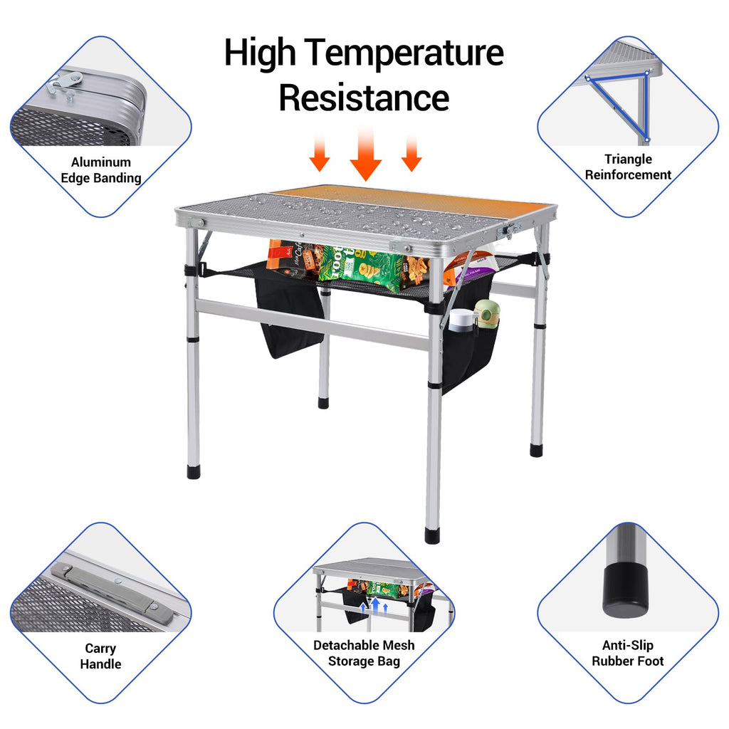 Height Adjustable Aluminum Folding Table U744679
