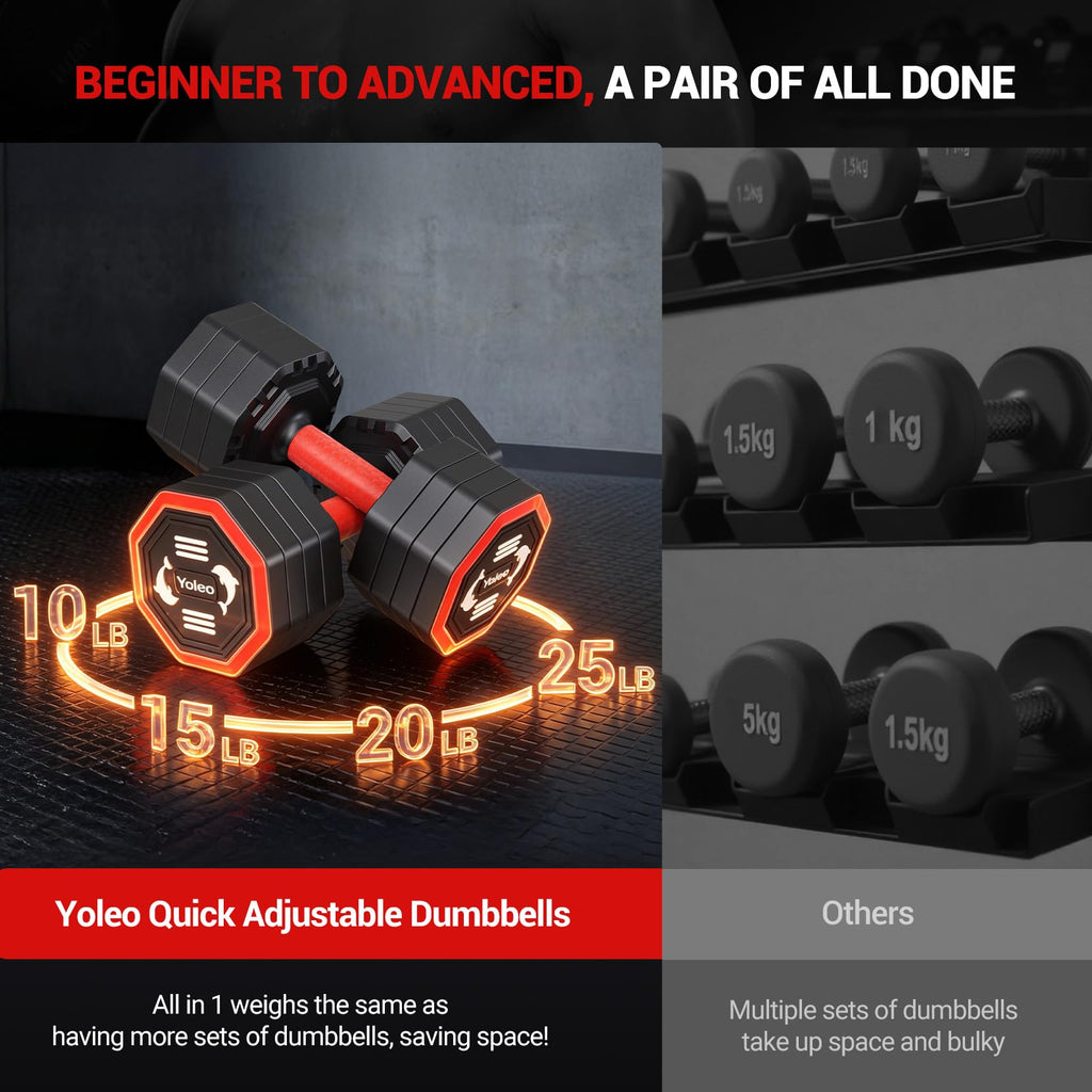 Adjustable Dumbbell Set 10/15/20/25 lb Z56303