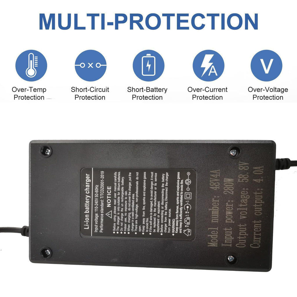 58.8V 4A 3-Plug Lithium Li-ion Battery Charger T561
