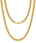 Cuban Link Chain 4mm 6mm 10mm 18K Gold Plated 316L Stainless Steel Necklace P703