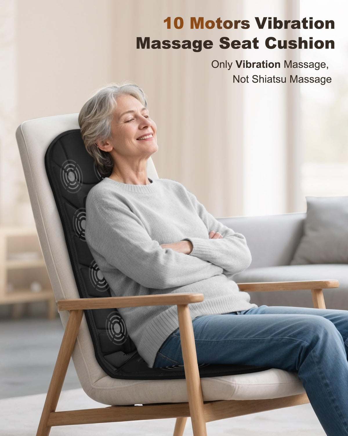 Vibration Back Massage Seat Cushion with Heat D522