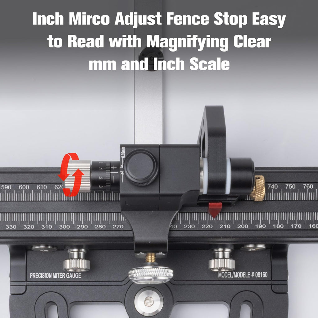 Aluminum Alloy Miter Gauge with Miter Fence T64360
