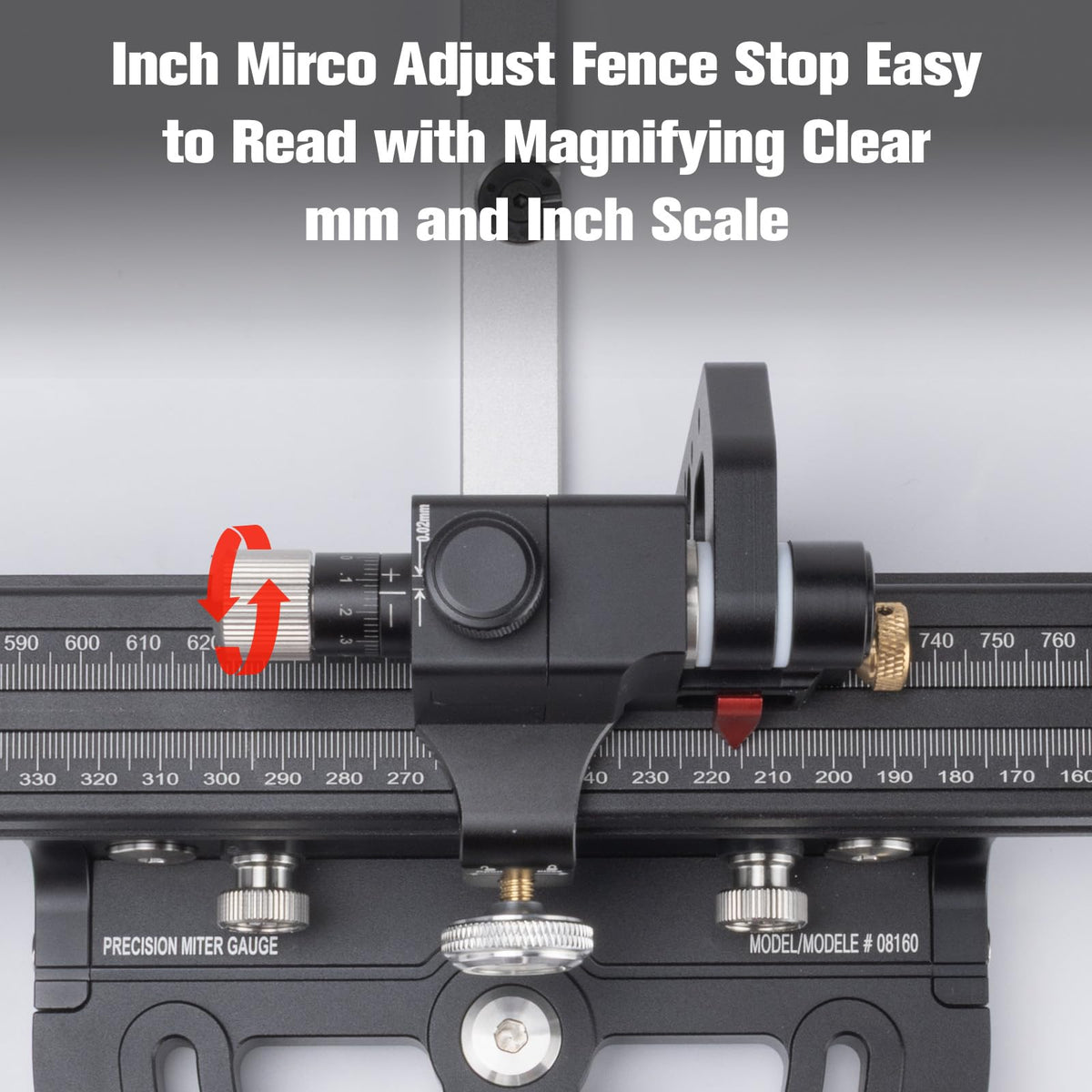 Aluminum Alloy Miter Gauge with Miter Fence T64360