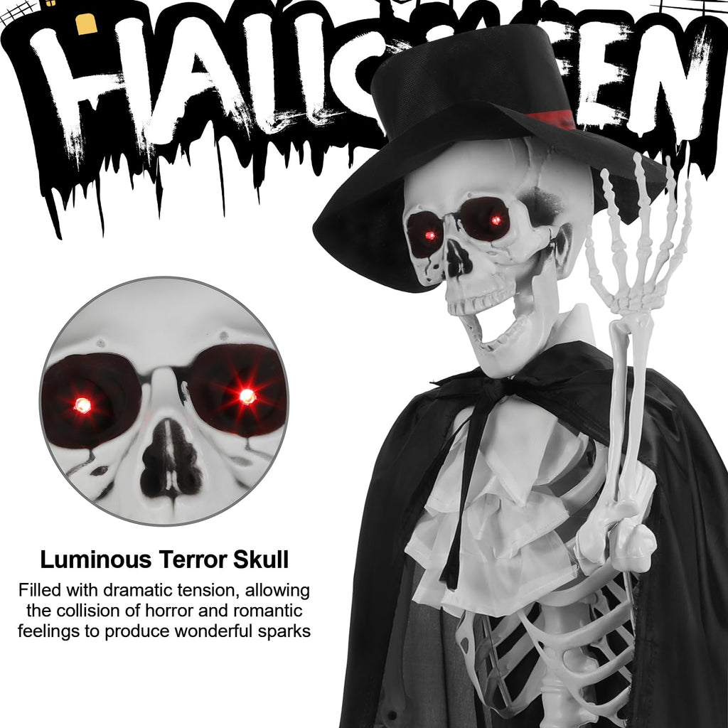 Halloween Skeleton Decor, 5.4 ft Posable C361