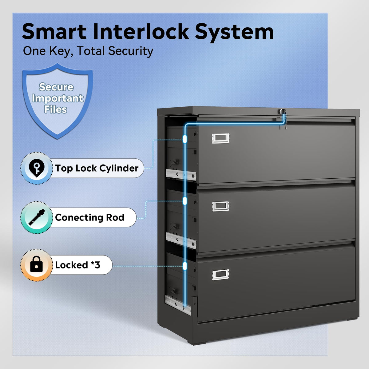 3 Drawer Lateral File Cabinet V902651