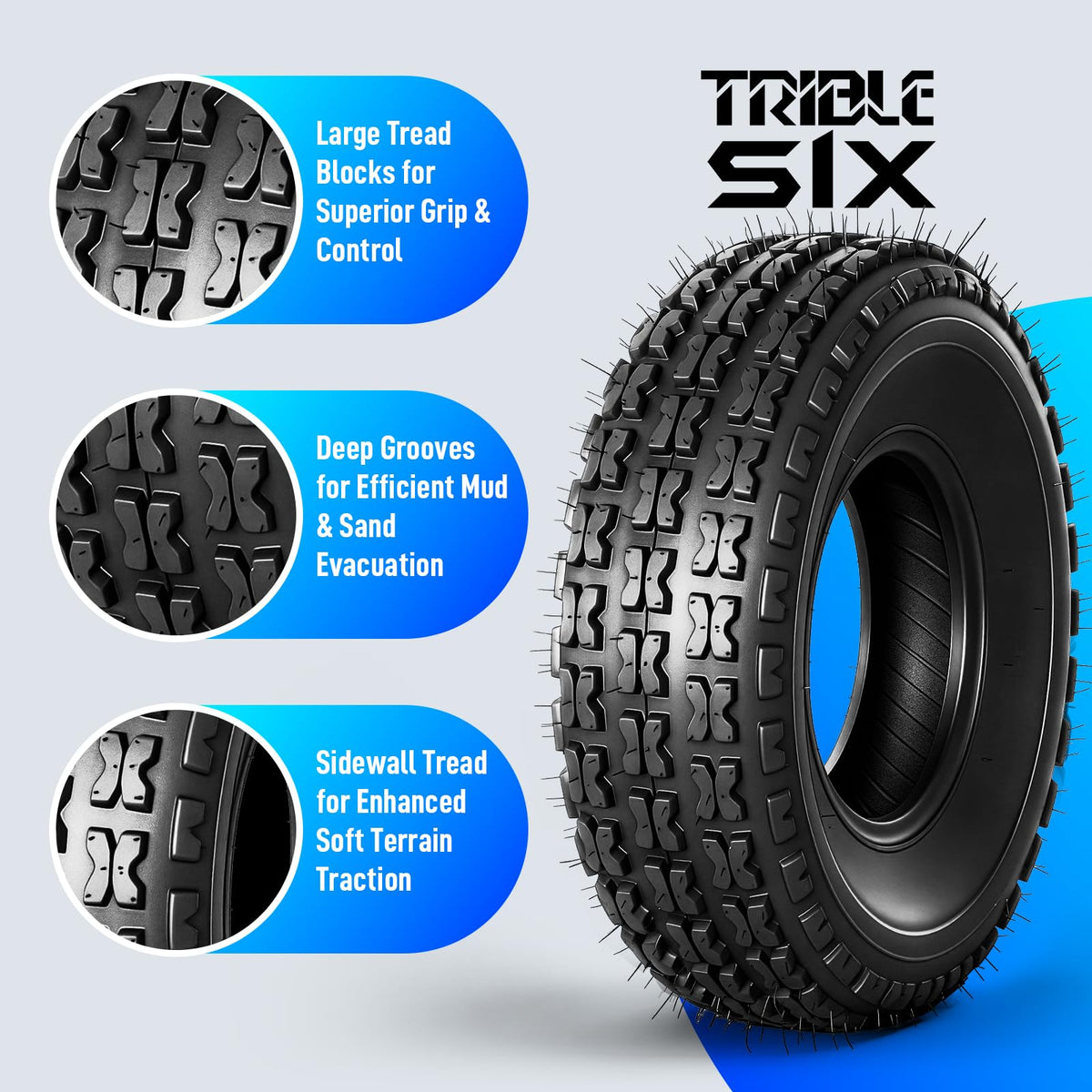 19x7-8 ATV UTV Tires Set of 2 D34624