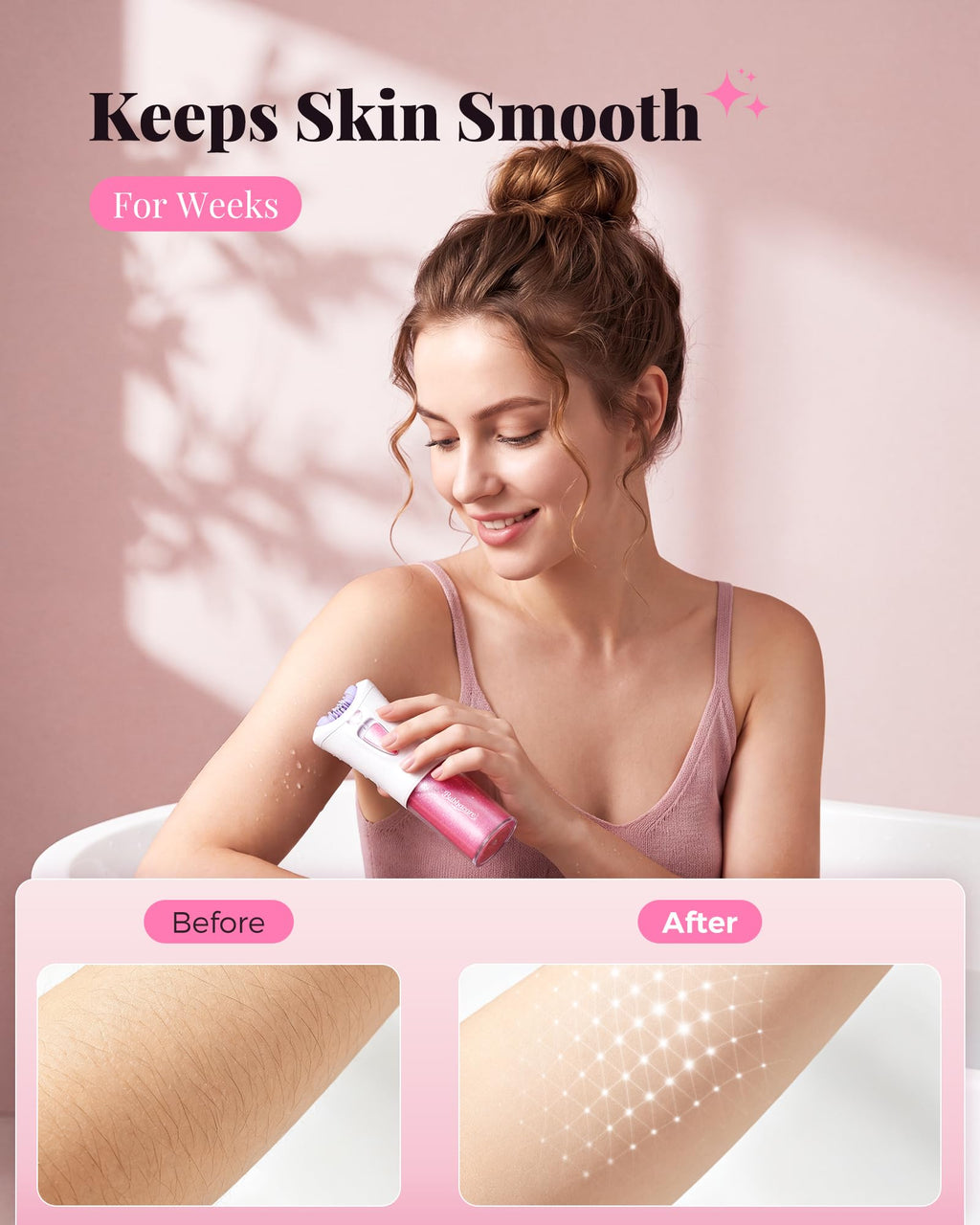 Portable Electric Facial Epilator with LED F67589