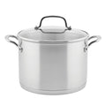 Stainless Steel 3-Ply Base Induction Stock Pot with Lid, 8-Quart F851