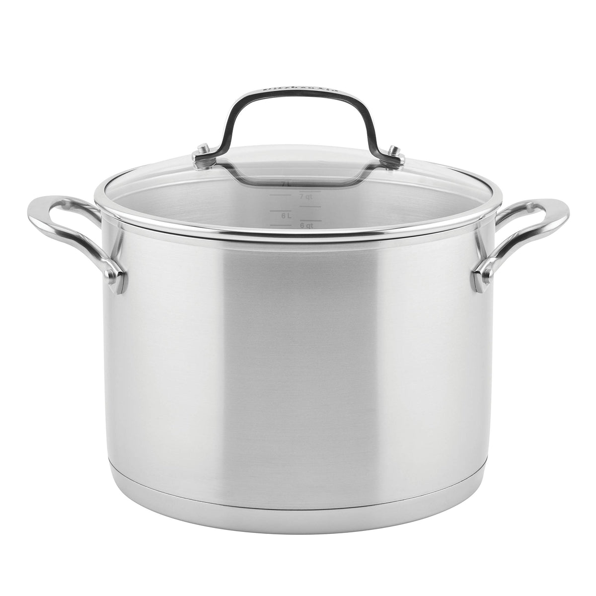 Stainless Steel 3-Ply Base Induction Stock Pot with Lid, 8-Quart F851