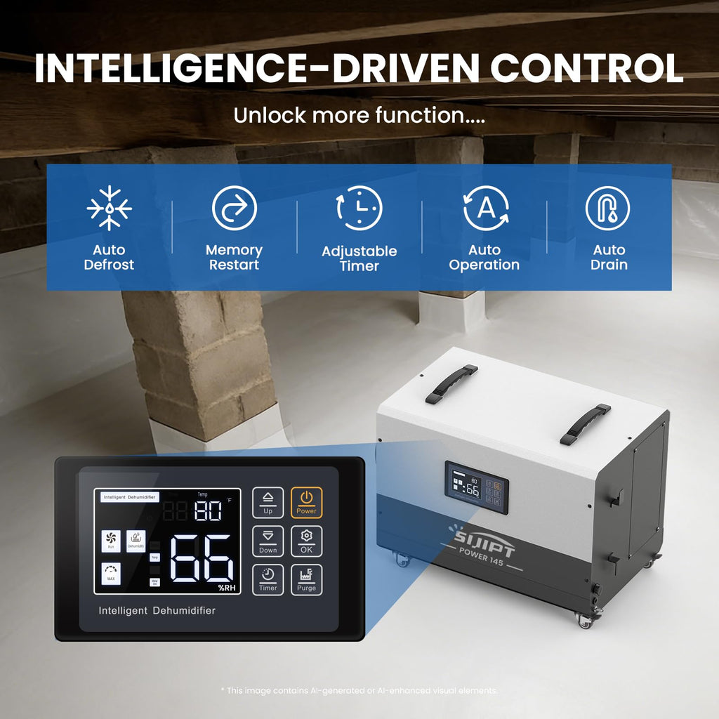 145 Pints Commercial Dehumidifier with Pump & Drain E169939