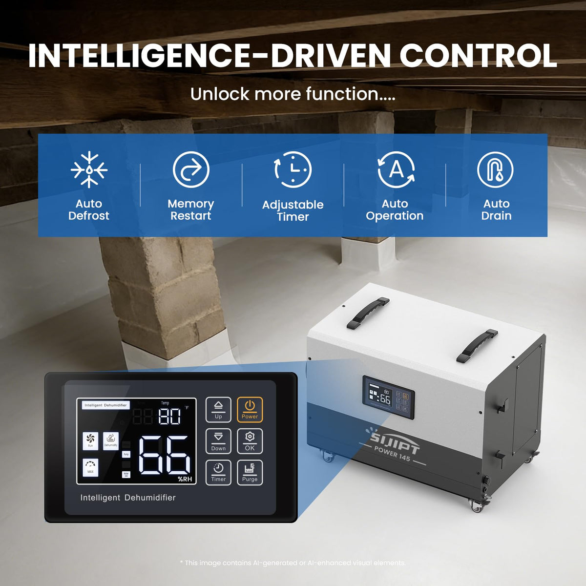 145 Pints Commercial Dehumidifier with Pump & Drain E169939