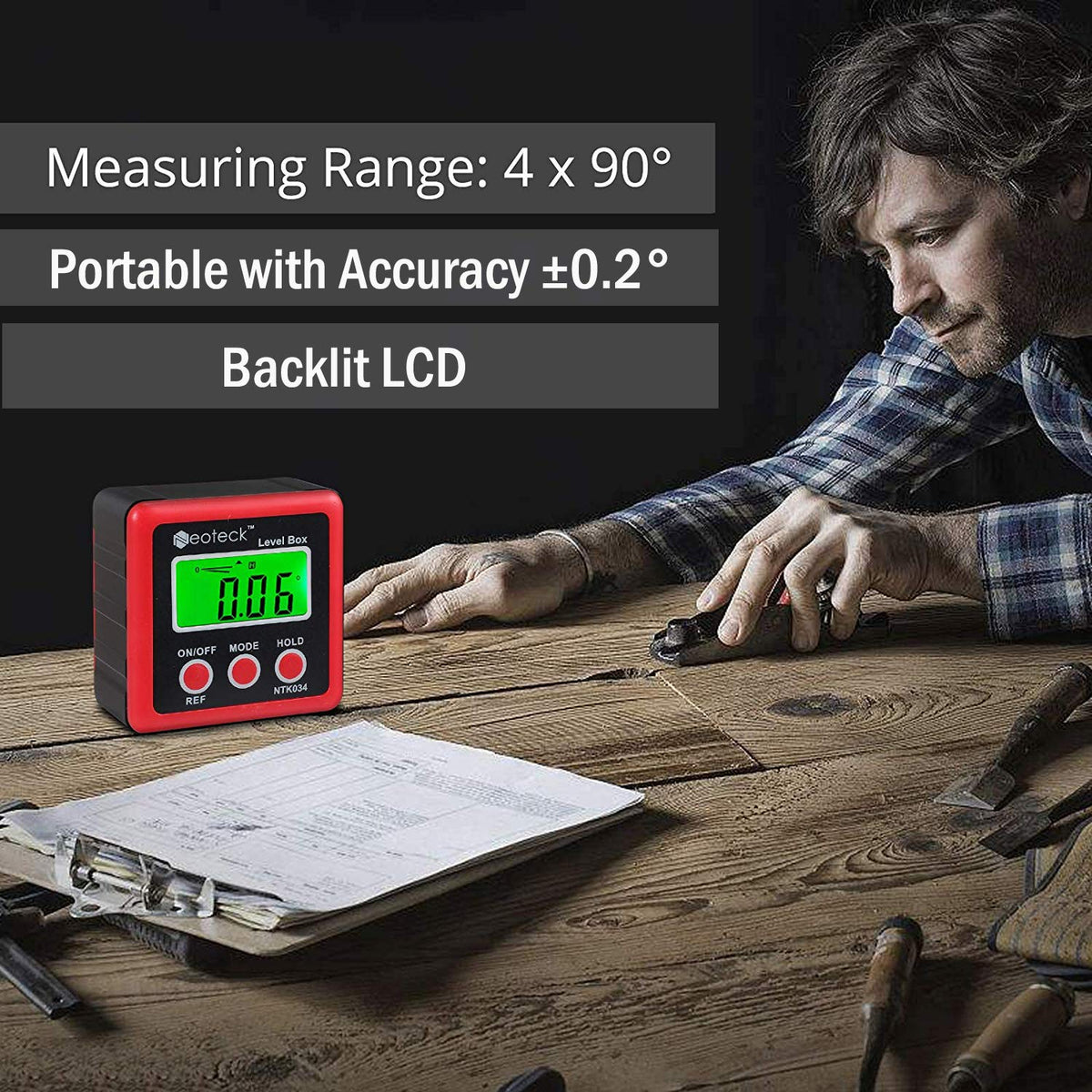 Digital Angle Finder with Magnetic Base S62892