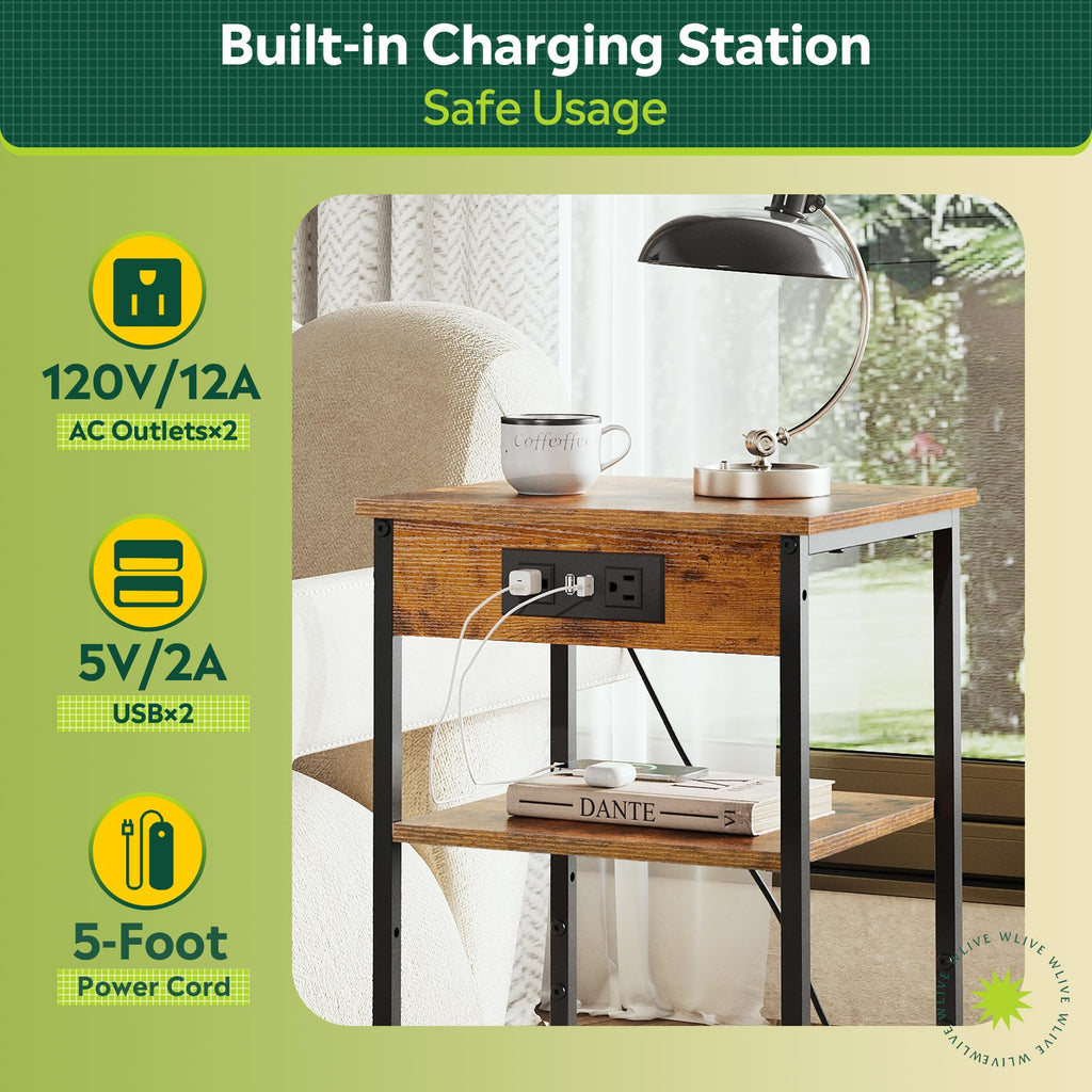 End Table with Charging Station Z91990