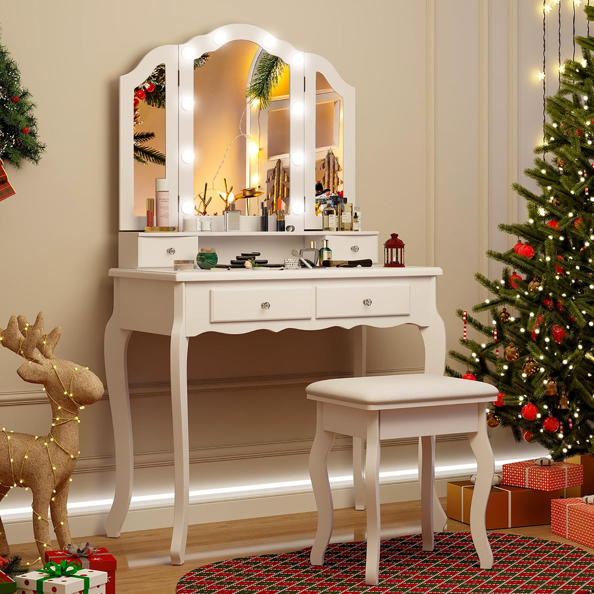Vanity Desk with Lighted Mirror Y338231