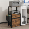 File Cabinet with 2 Fabric Drawers and Printer Stand I288