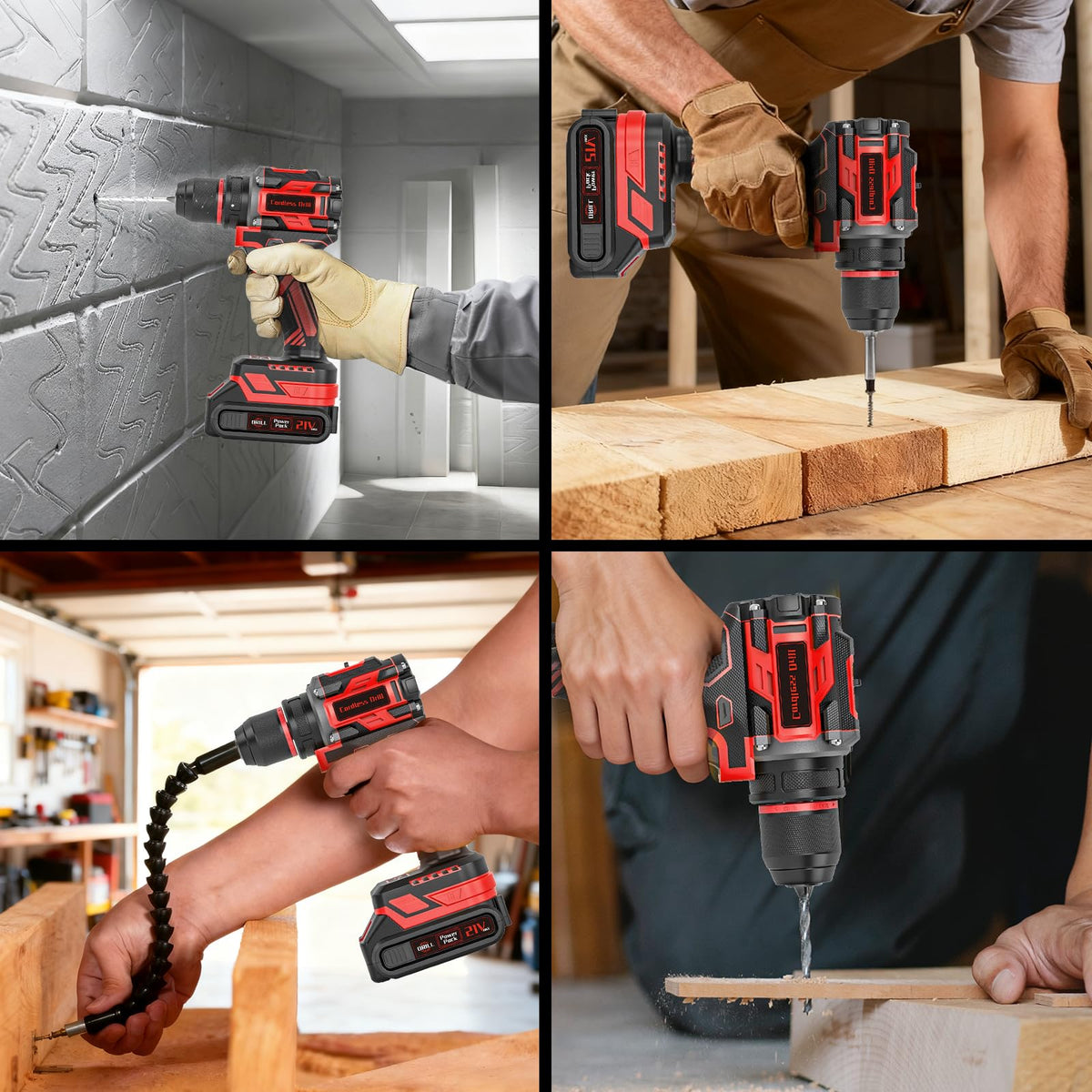 21V Brushless Cordless Drill with 2.0Ah Power Pack and Charger E18507