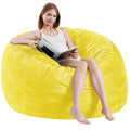 Yellow 3 ft Memory Foam Bean Bag Chair U417748