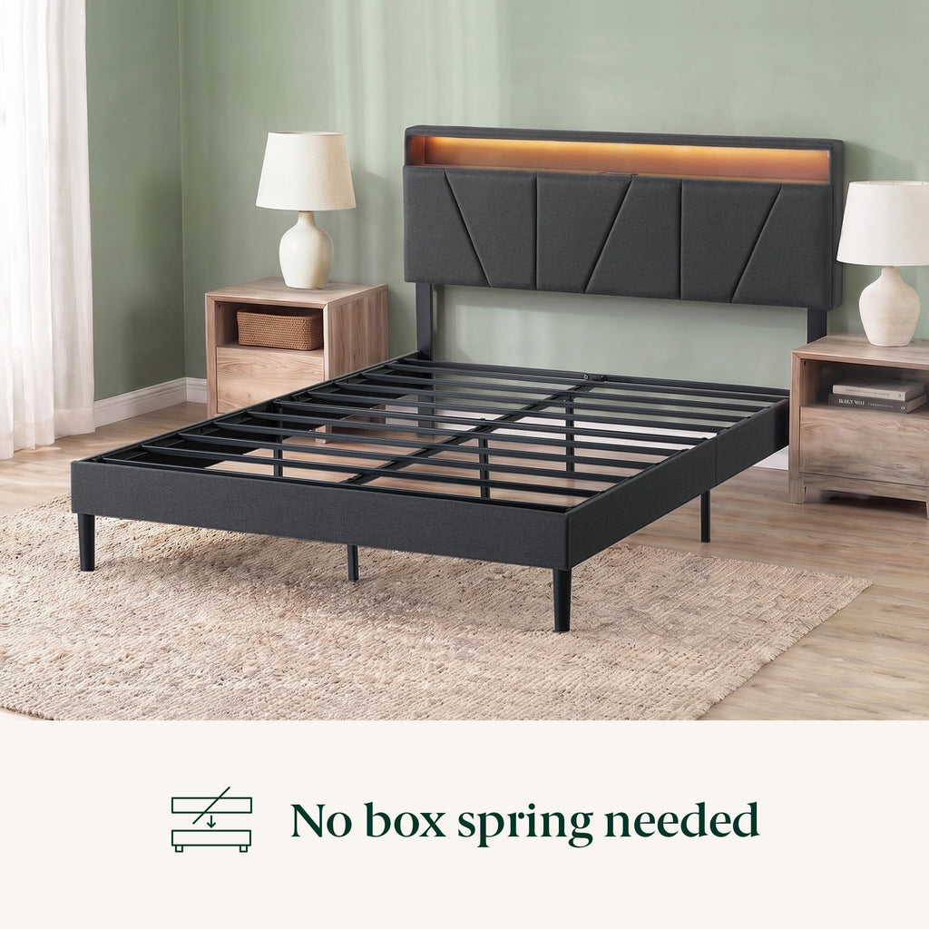Upholstered Platform Bed Frame Full U7857