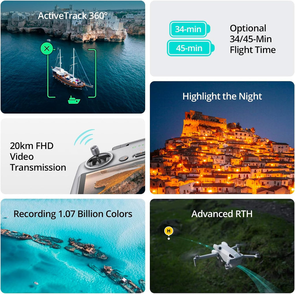 Folding Drone with 4K HDR Camera, Under 249g, 3 Batteries X64549
