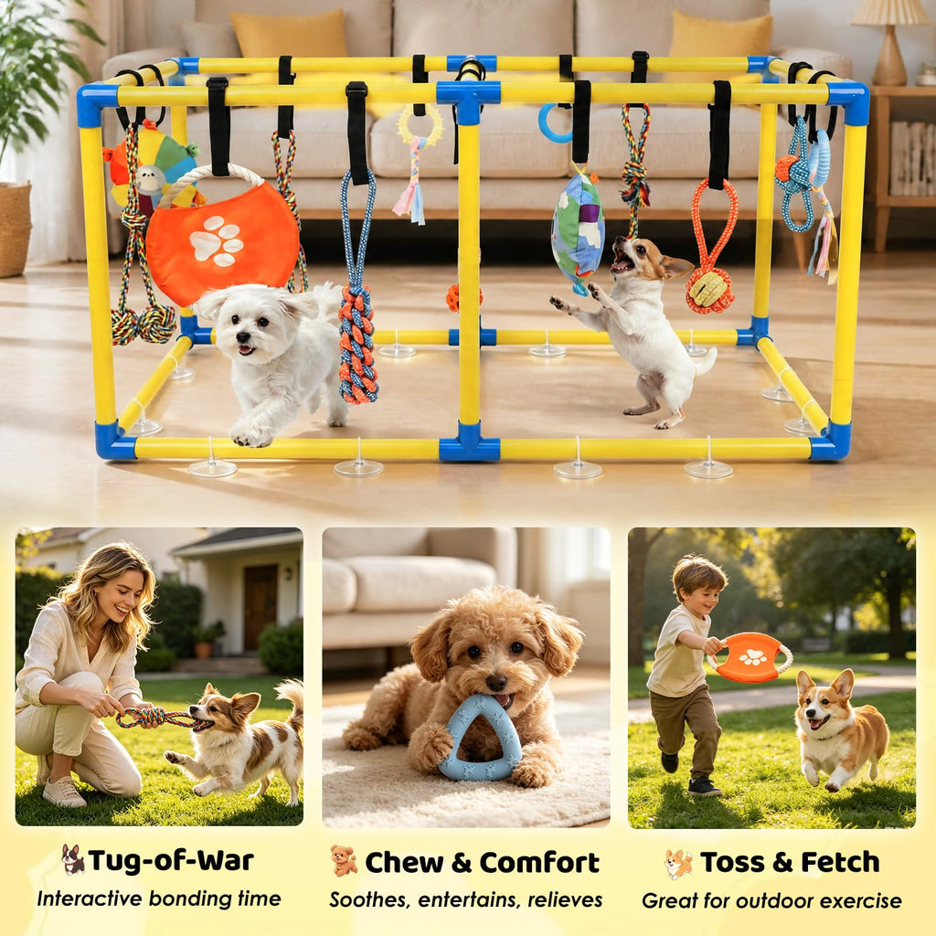 Puppy Play Gym with 14 Hanging Toys A42447