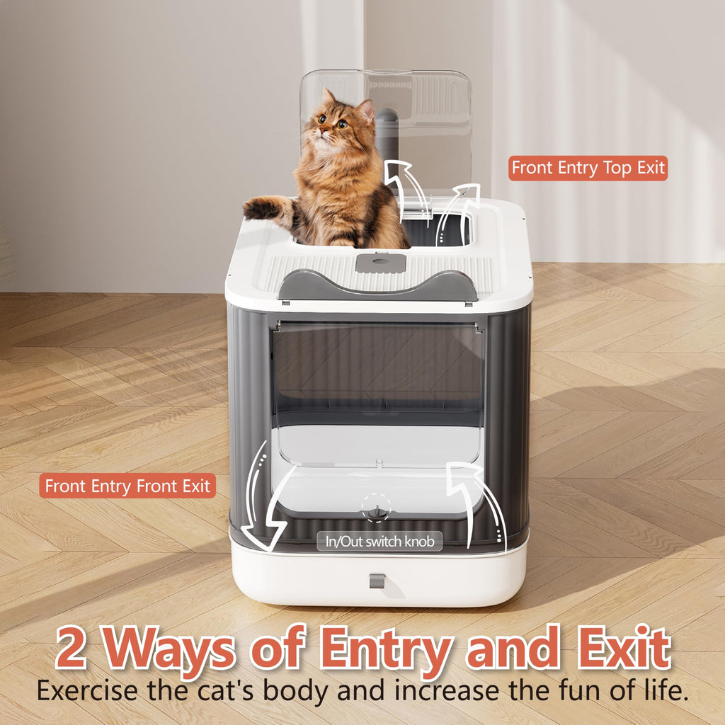 Covered Cat Litter Box with Lid V7645