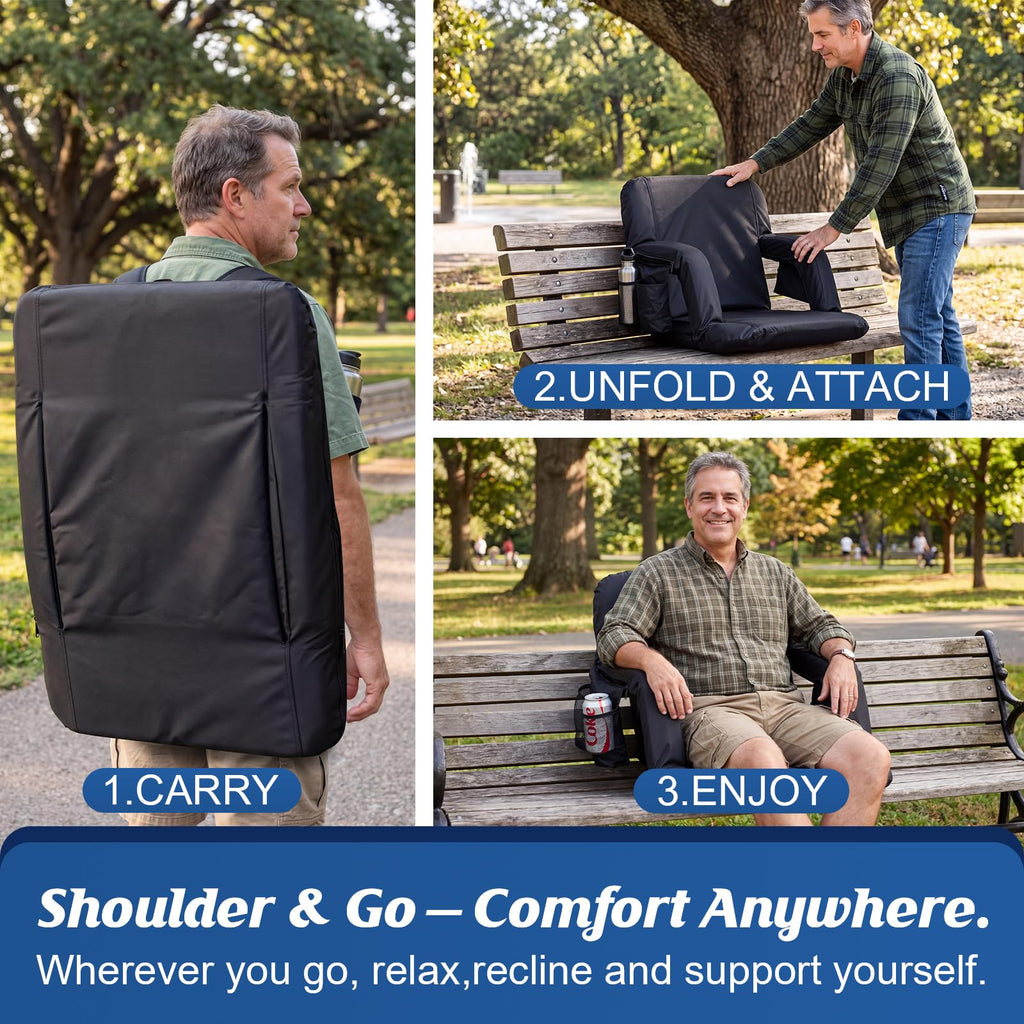 25” Extra Wide Stadium Seats with Back Support 2 Pack P7782