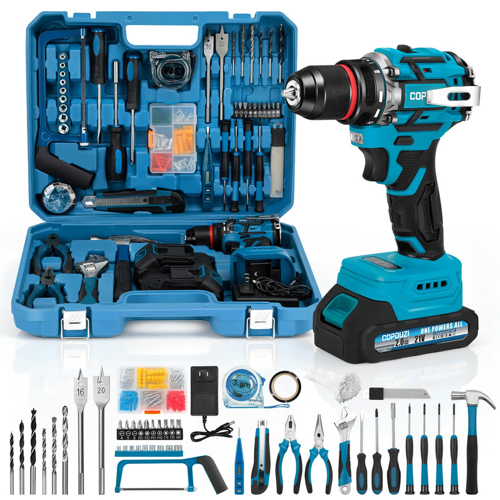 21V Cordless Brushless Drill Driver Combo Kit with 2x2.0Ah Battery S39830