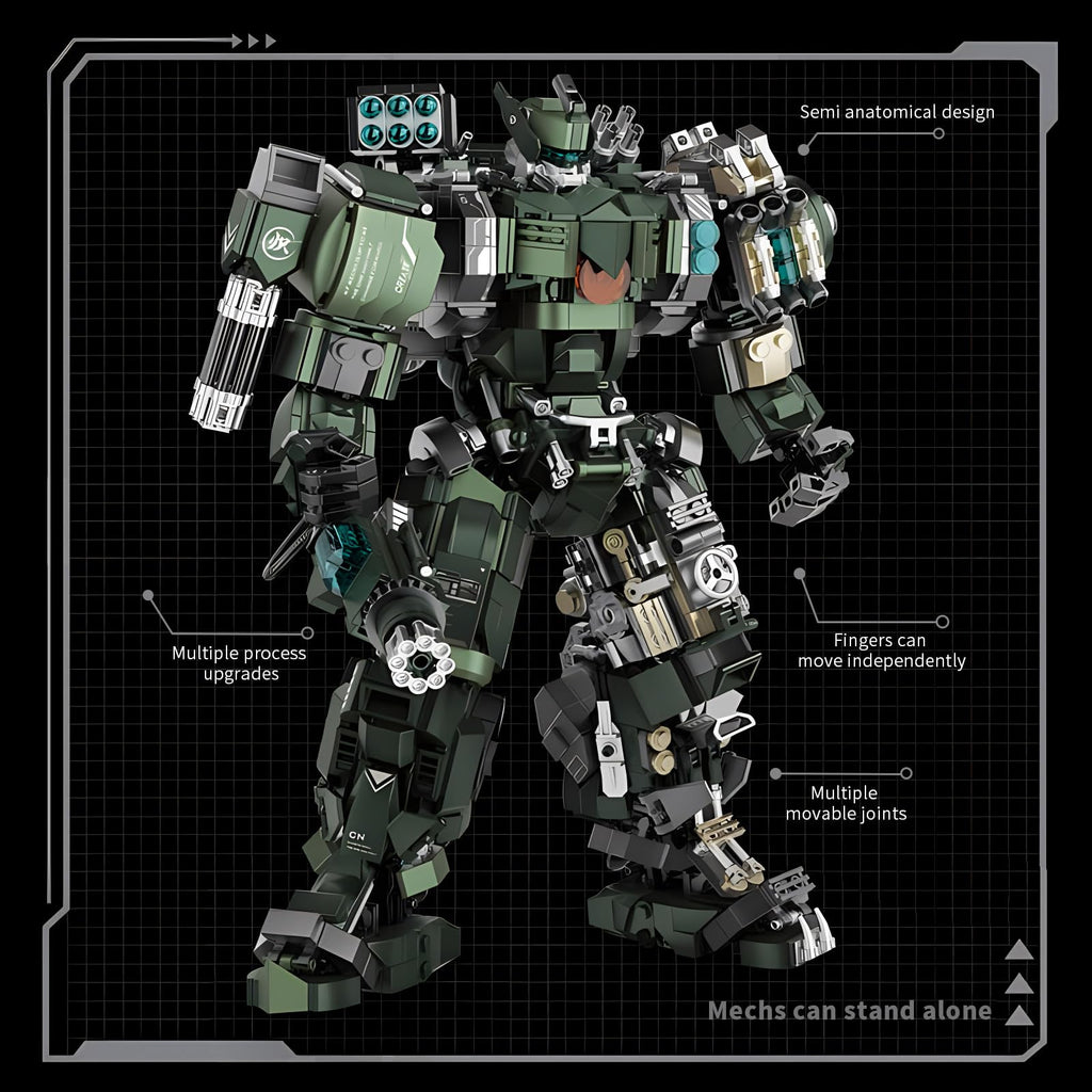 Mech Robot Model Building Blocks Toy Set 1403 Pieces N9550