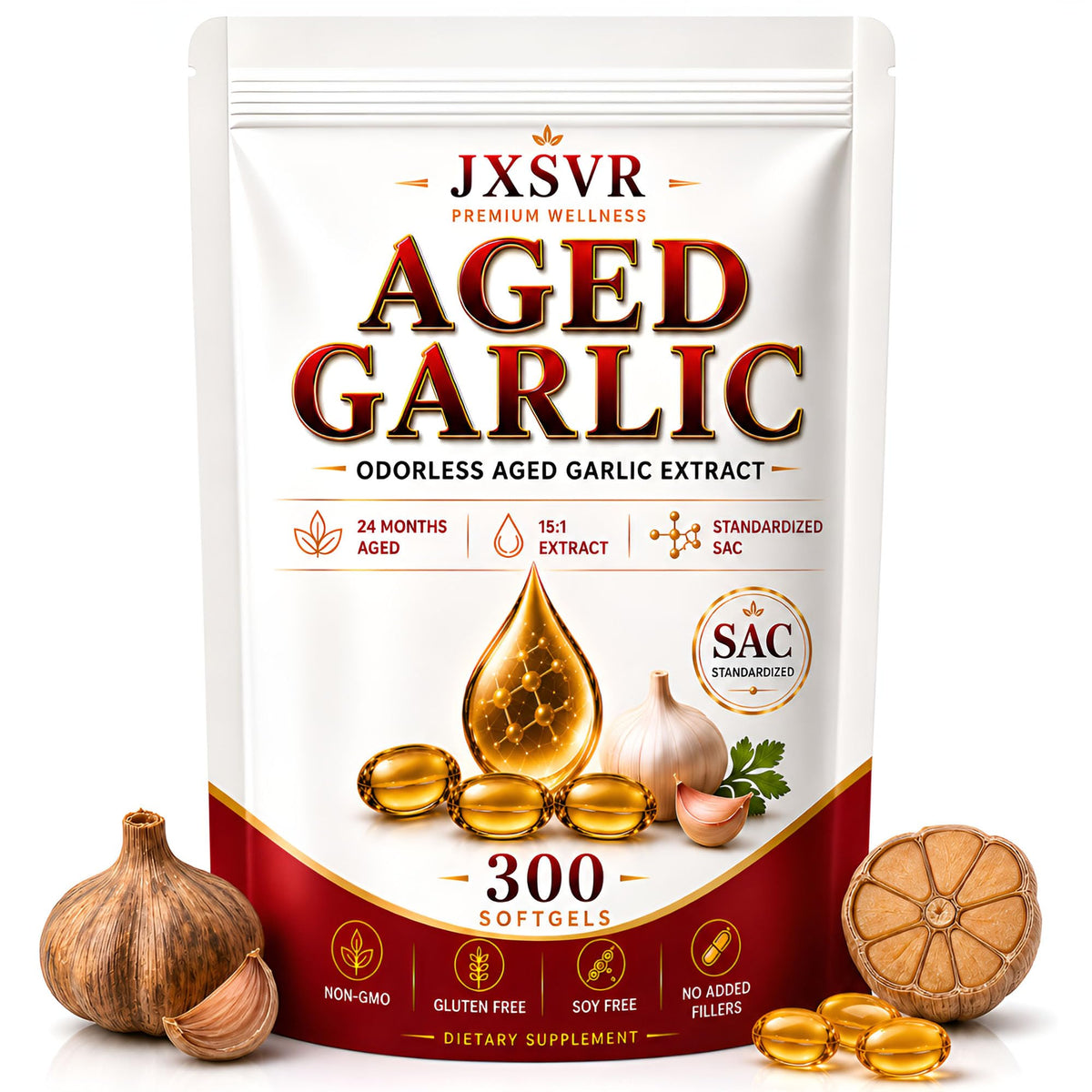 Aged Odorless Garlic Extract Softgels 300 Count R537757