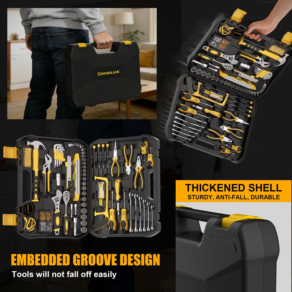 199 Piece Tool Kit with Socket Wrench Tool Box Case K979