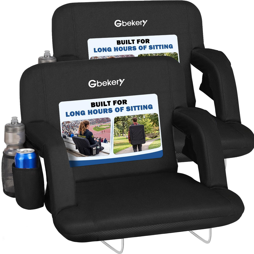 25” Extra Wide Stadium Seats with Back Support 2 Pack P7782