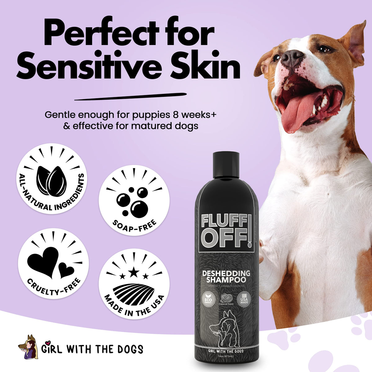 Natural Deshedding Dog & Cat Shampoo N90135