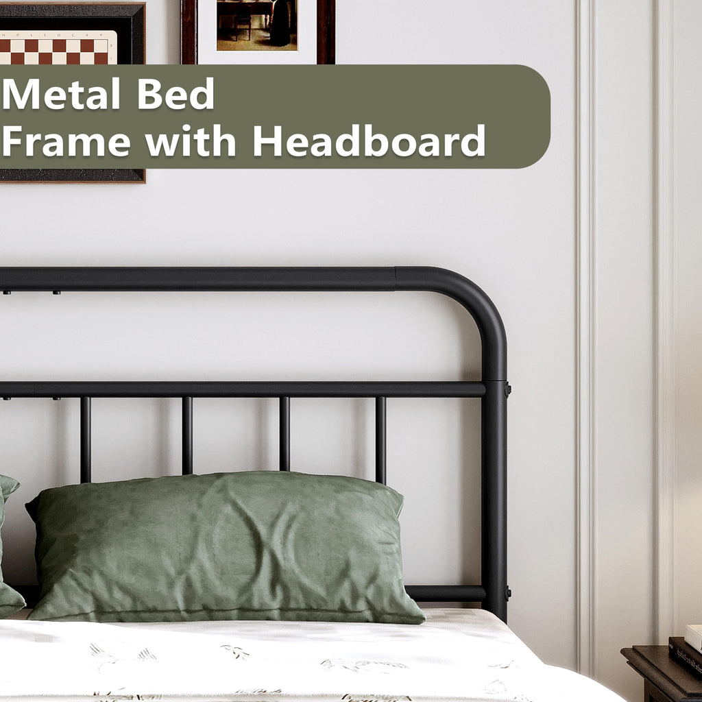 Queen Size Metal Bed Frame with Storage Space B65343