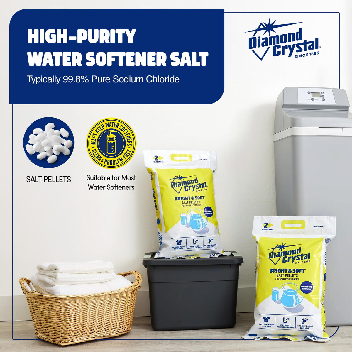 Water Softener Salt Pellets, 40 Pounds J107348