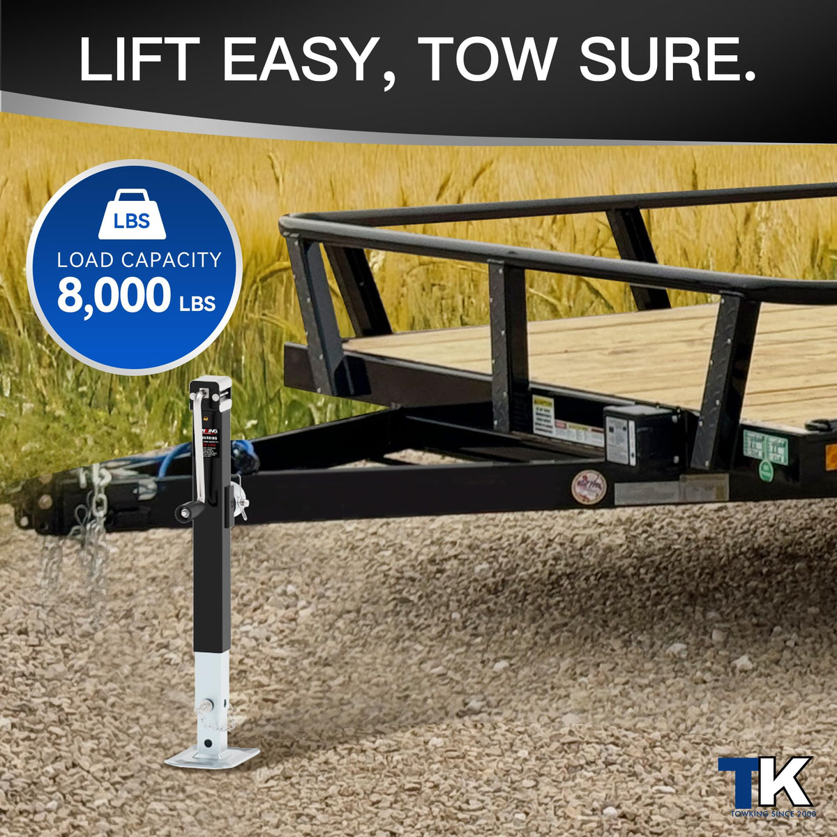 8000lbs 15" Lift Heavy Duty Trailer Jack K3574
