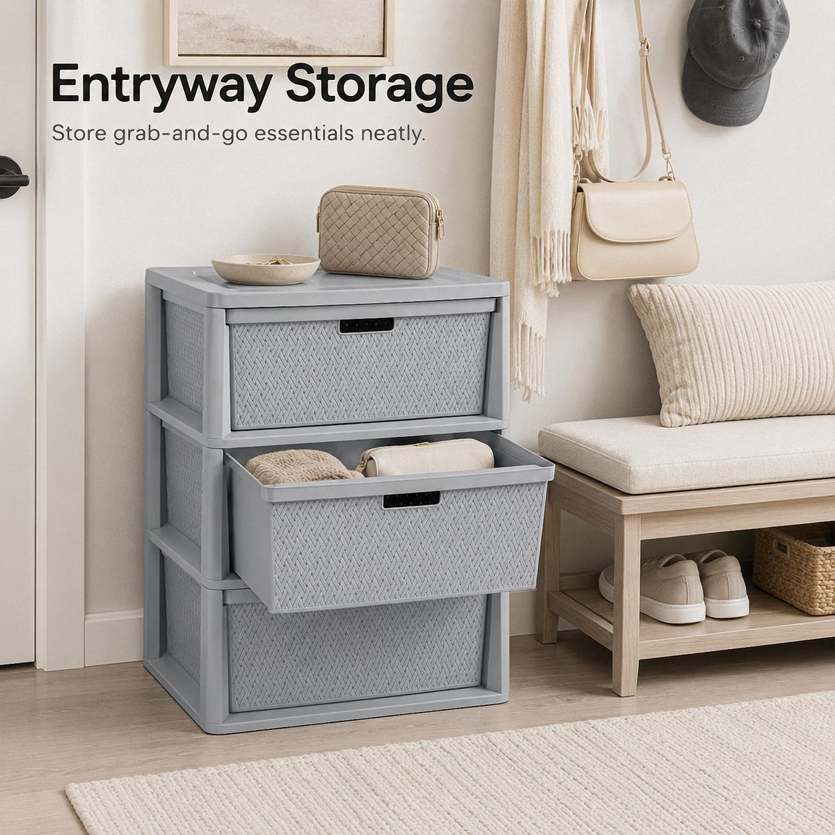 3 Drawer Plastic Storage Organizer V367