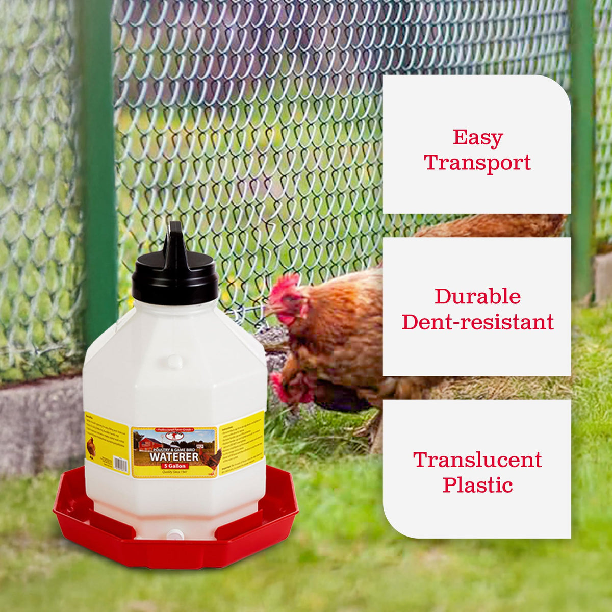Plastic Poultry Waterer W8637