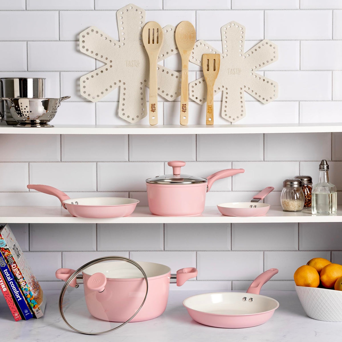 12 Piece Pink Nonstick Ceramic Cookware Set R964053