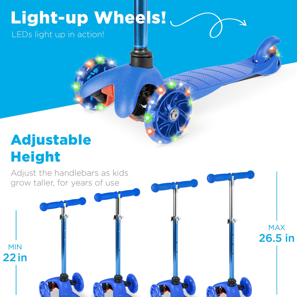 Kids 3-Wheel Scooter with LED Light-Up Wheels Q133909