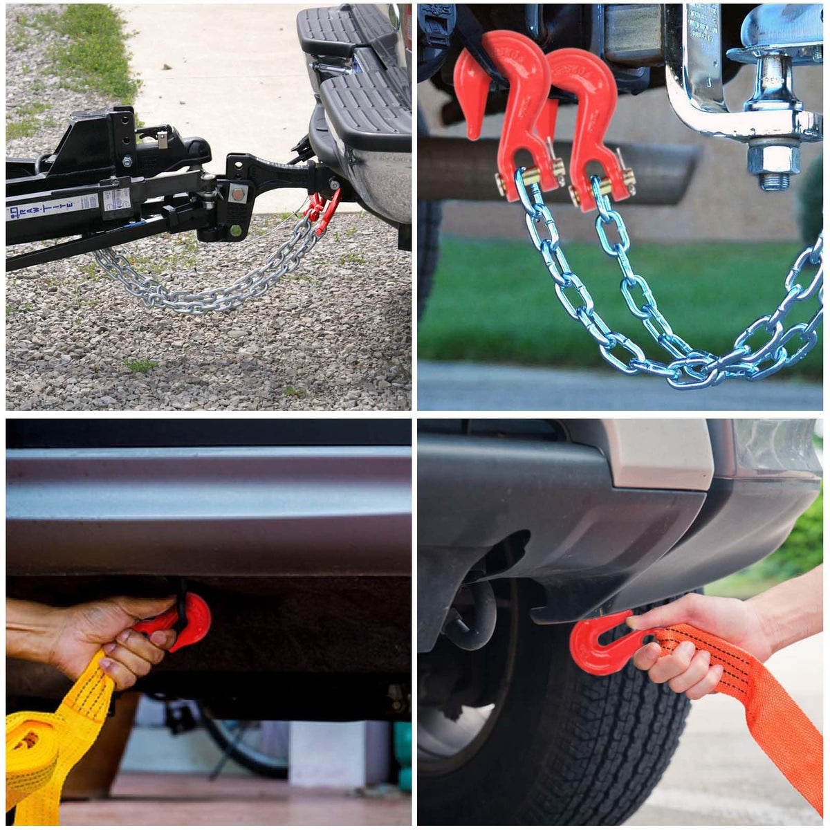 3/8'' Red Powder Coating Grade 80 Clevis Grab Hook H7618