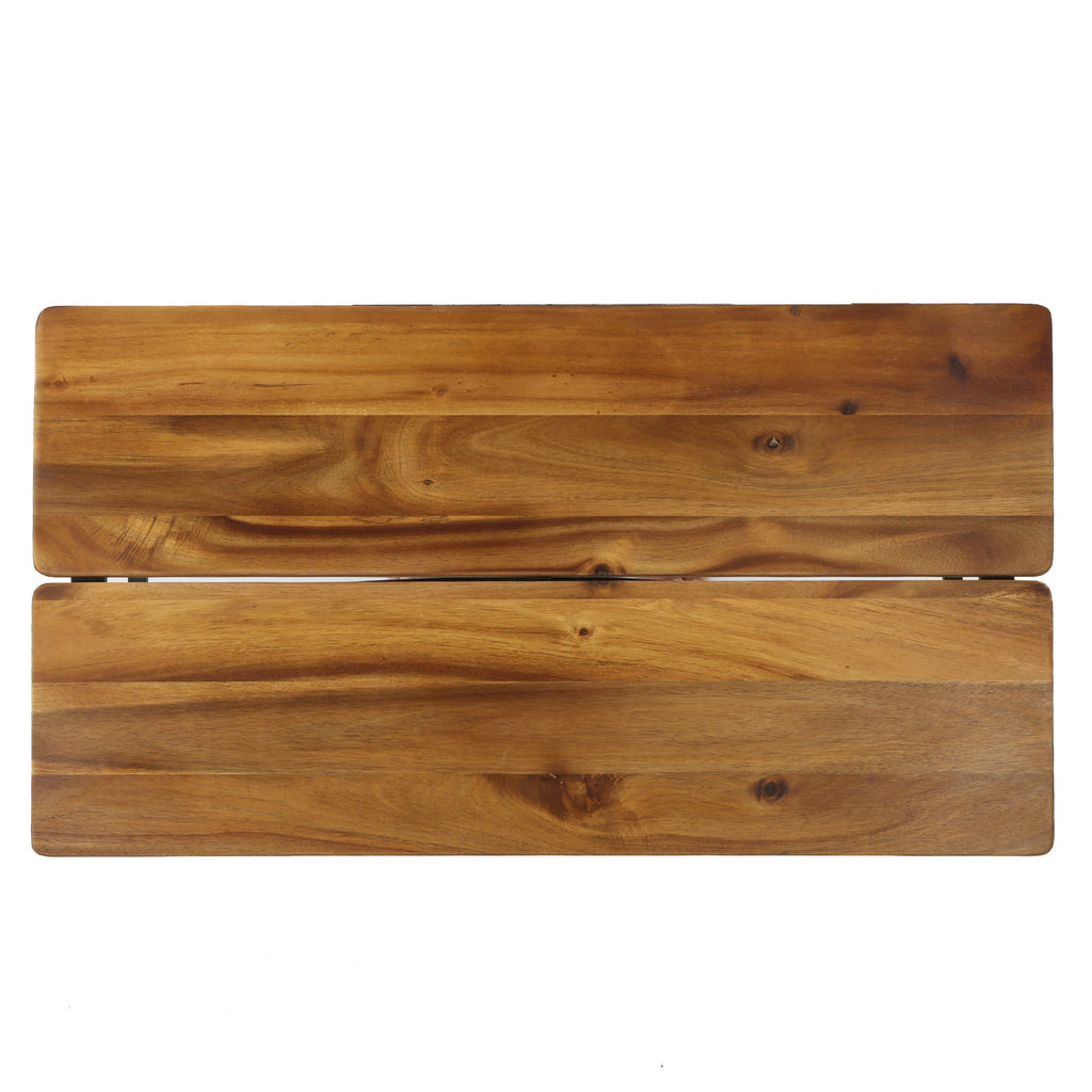 Acacia Wood Coffee Table with Iron Accents O12998